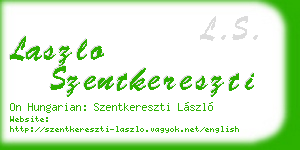 laszlo szentkereszti business card