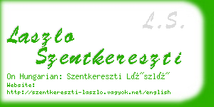 laszlo szentkereszti business card